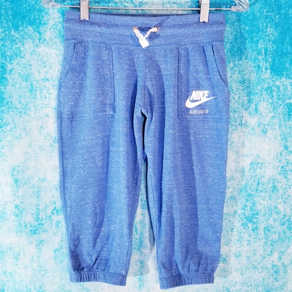 Nike Pants - Nike Retro Style Baby Blue Short Sweatpant Joggers